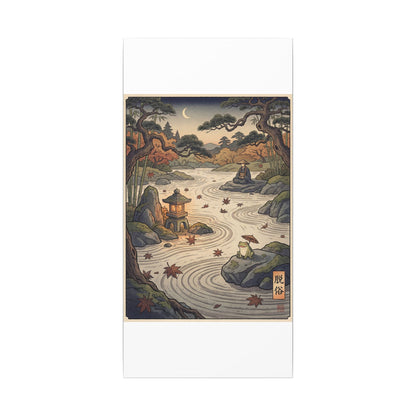 Rock Garden Autumn Canvas Art | Zen Serene Design