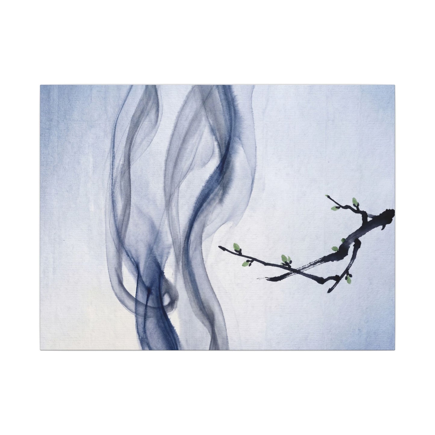 Incense Smoke Spring Canvas Art | Zen Tranquil Design Art Print
