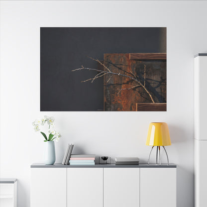 Ma Rust Patina Canvas Art - Dark Japandi Dark Texture