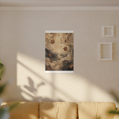 Autumn Silk Drape Watercolor Canvas Art | Earthy Decor