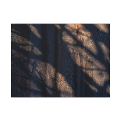 Dark Japandi Shadow Play in Golden Hour | Shadow Zen Canvas Art Art Print