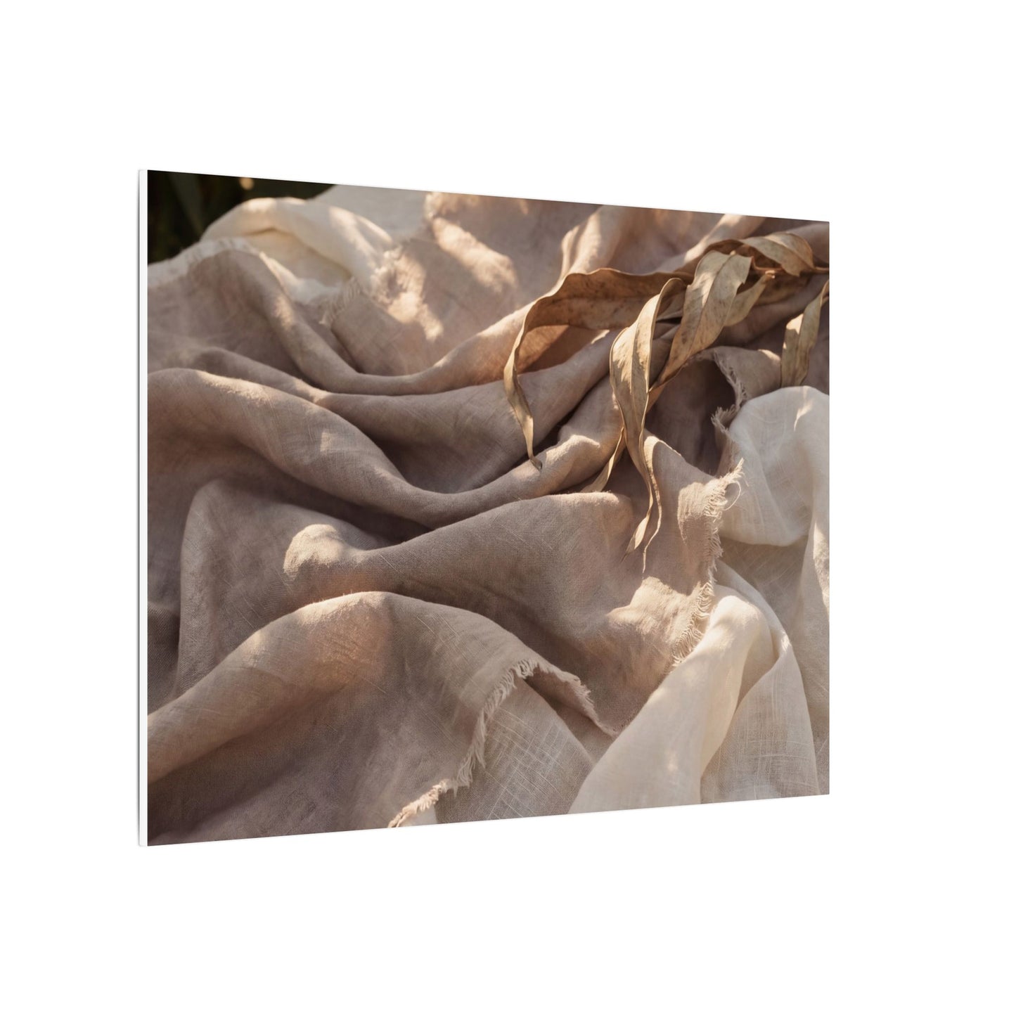 Silk Drape Summer Canvas Art | Japandi Neutral Design