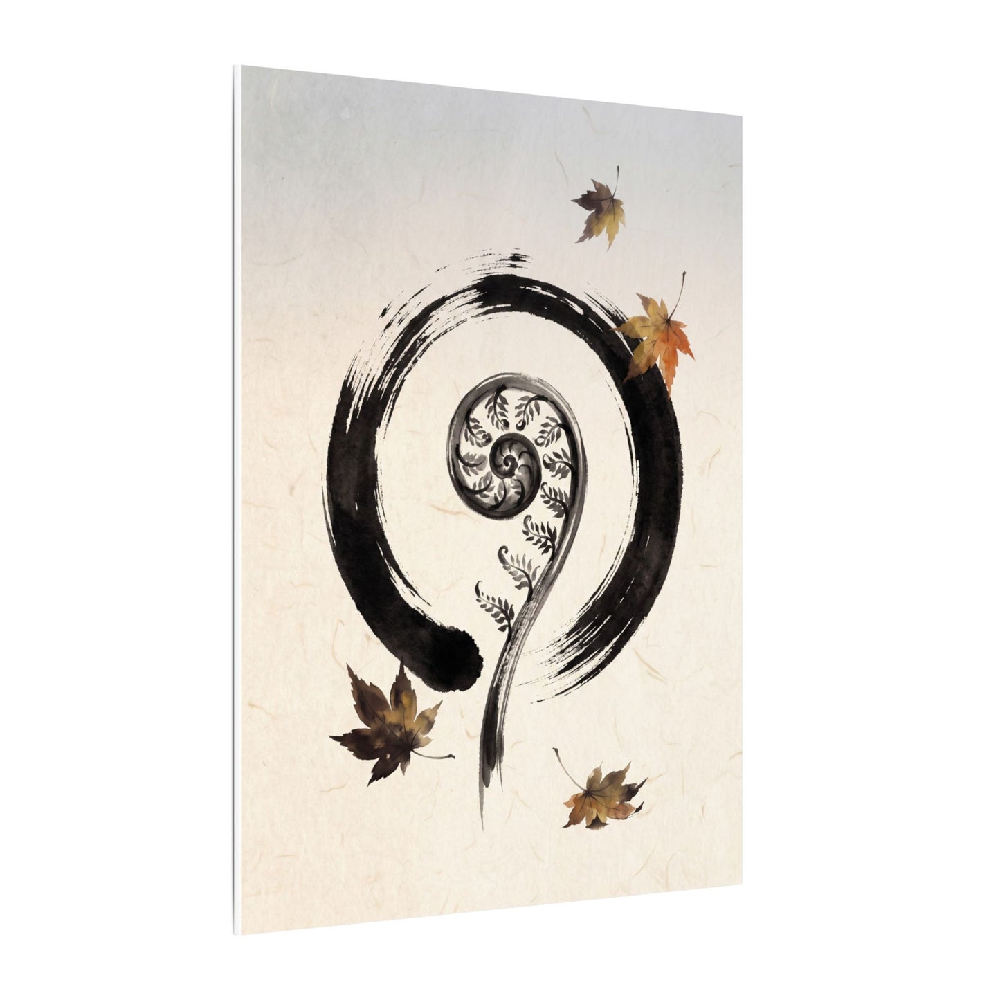 Fern Unfurling Autumn Canvas Art | Zen Peaceful Design
