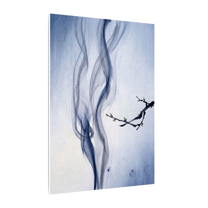 Incense Smoke Spring Canvas Art | Zen Tranquil Design
