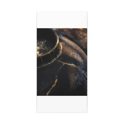 Kintsugi Rust Patina in Golden Hour | Broken Beauty Canvas Art