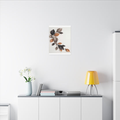 Paper Fold Autumn Canvas Art | Japandi Earthy Design