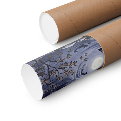 Contemplative Torii Gate Wall Art Print - Enso Zen