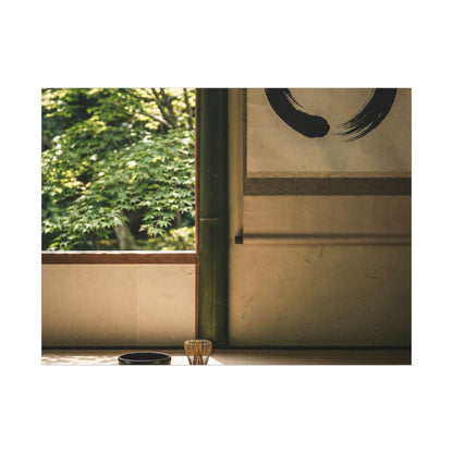 Tea Ceremony Enso Canvas Art | Serene Zen Art