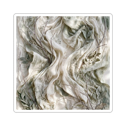 Silk Drape Texture Sticker | Elegant Japandi Art