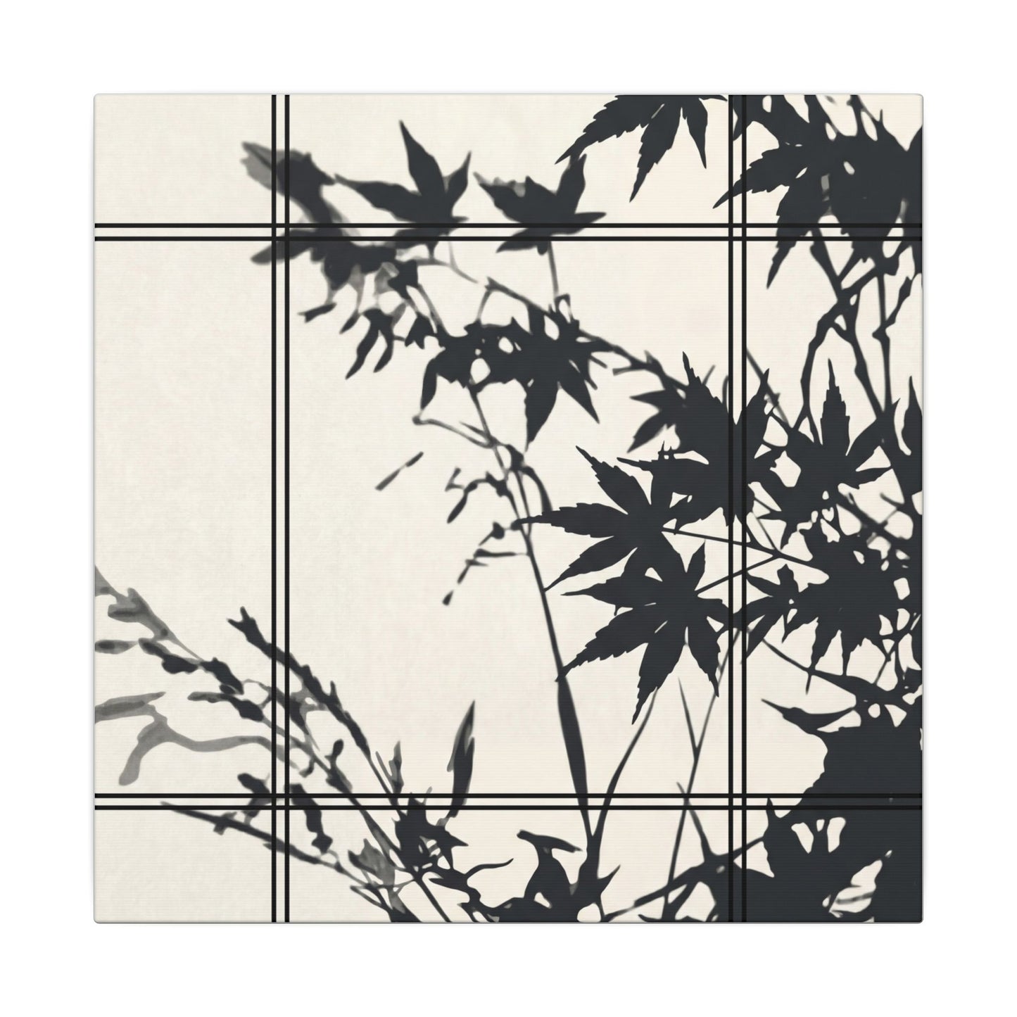 Shoji Screen Canvas Art | Summer Japandi Minimal Line Art