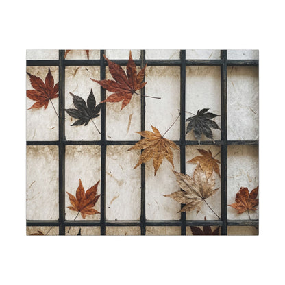 Japandi Shoji Screen in Overcast | Texture Canvas Art Art Print
