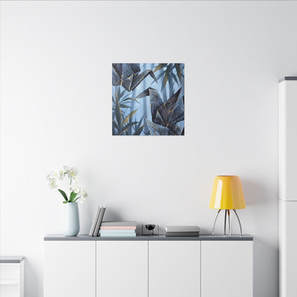 Paper Fold Canvas Art | Summer Kintsugi Crackle Gold Art