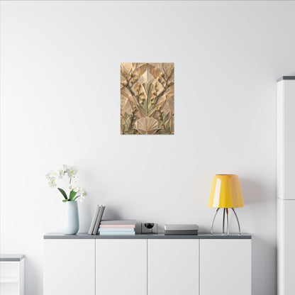 Kanso Paper Fold Canvas Art - Japandi Japanese Pattern