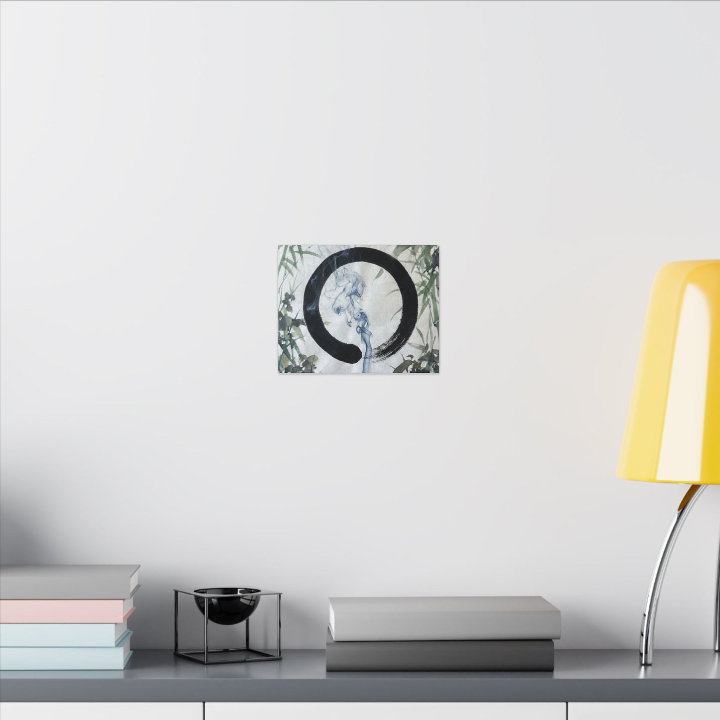 Zen Incense Smoke in Moonlight | Enso Canvas Art