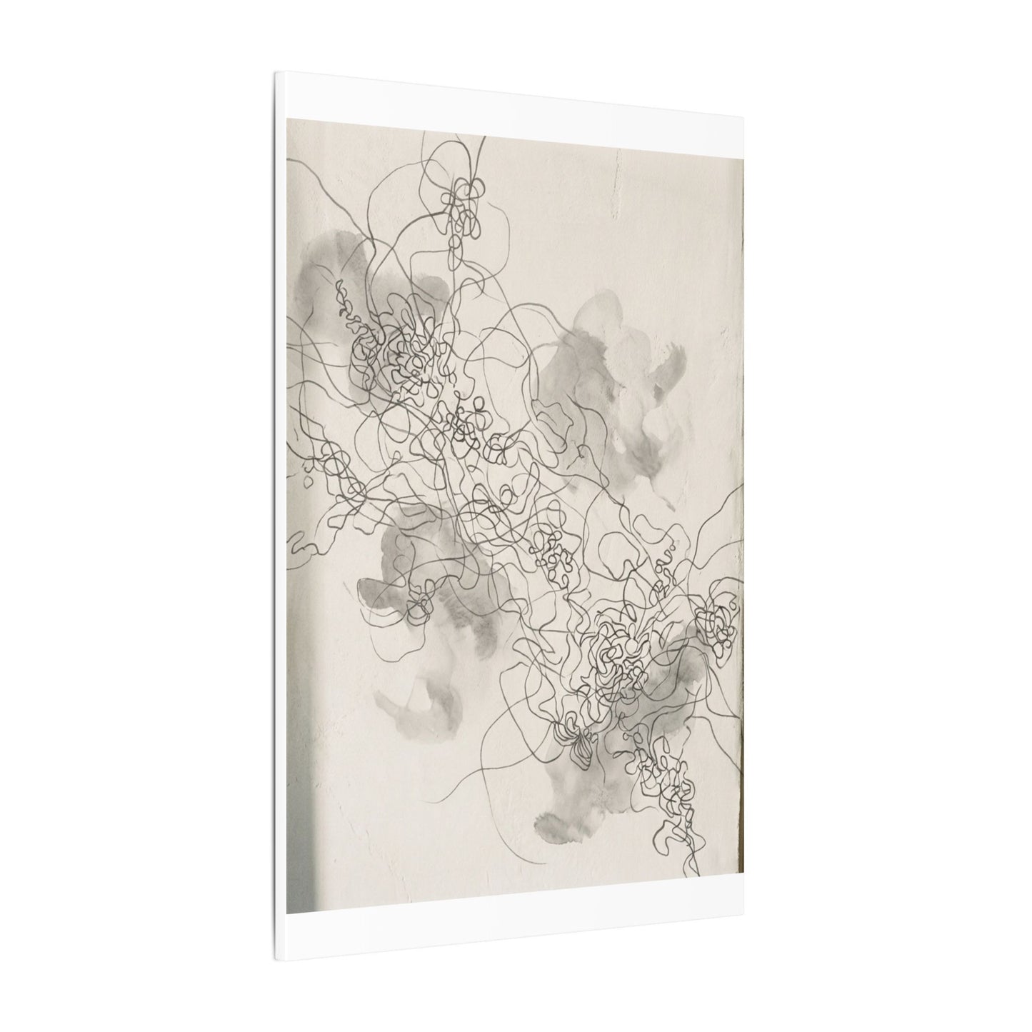 Shadow Play Spring Canvas Art | Dark Japandi Sophisticated Design