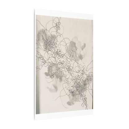 Shadow Play Spring Canvas Art | Dark Japandi Sophisticated Design