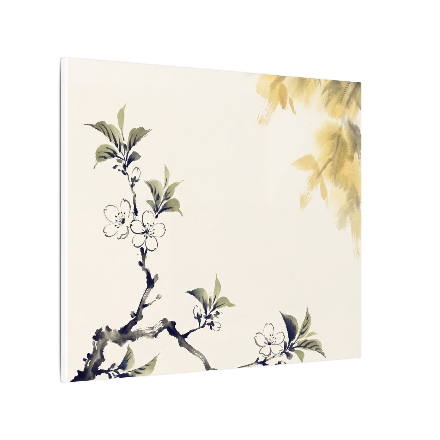 Kanso Cherry Blossom Canvas Art - Zen Sumi E