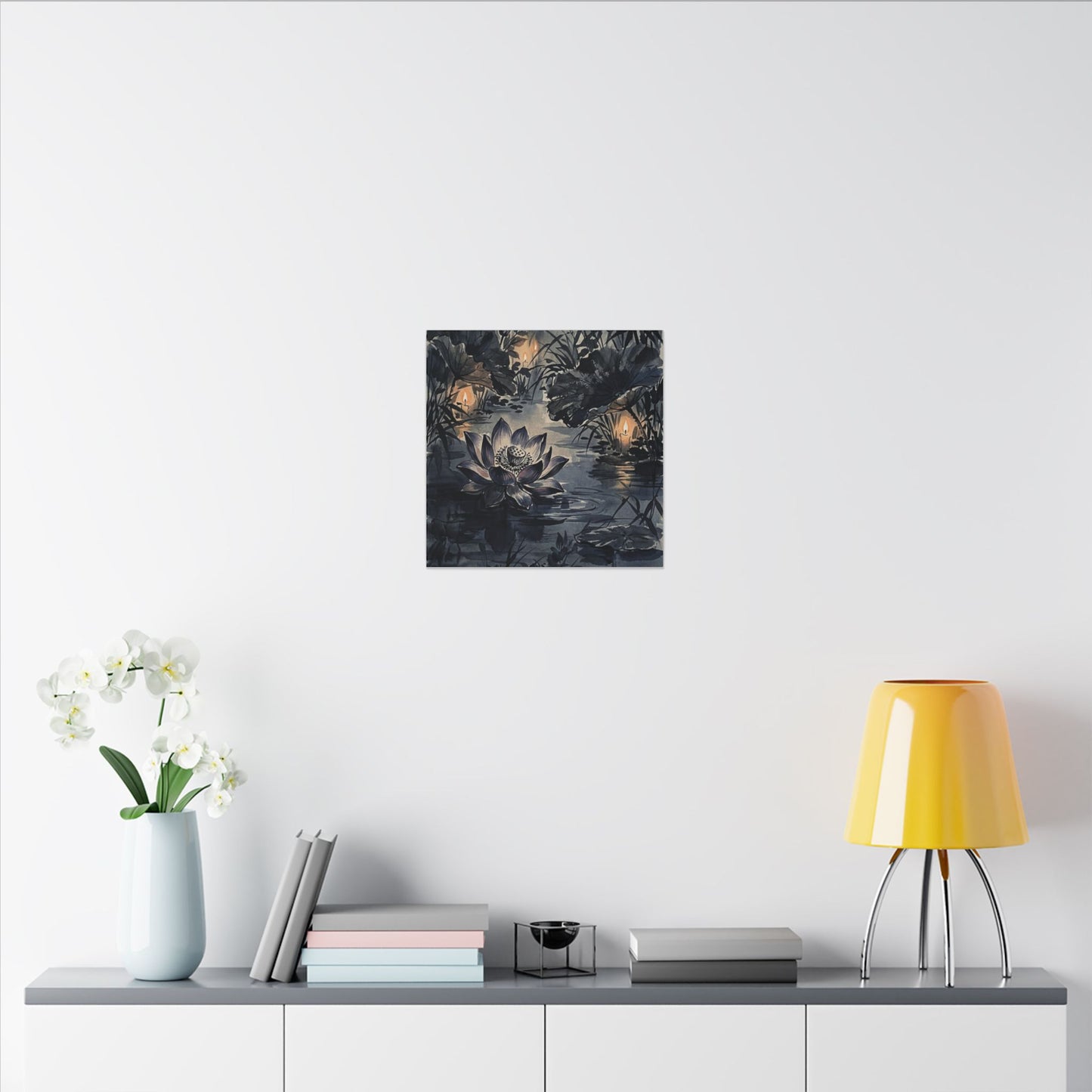 Fukinsei Lotus Flower Canvas Art - Zen Sumi E