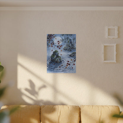 Rock Garden Autumn Canvas Art | Zen Tranquil Design