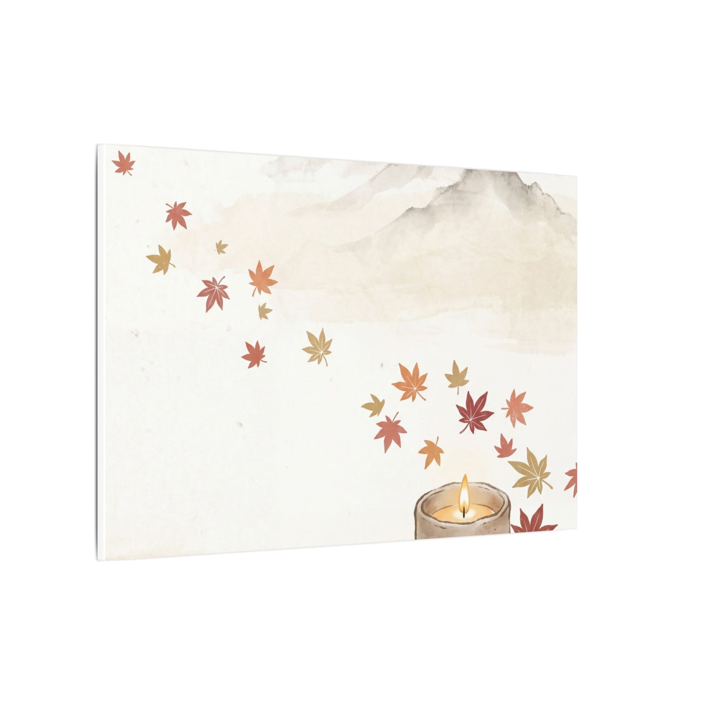 Earthy Mountain Mist Canvas Art - Japanese Pattern Japandi