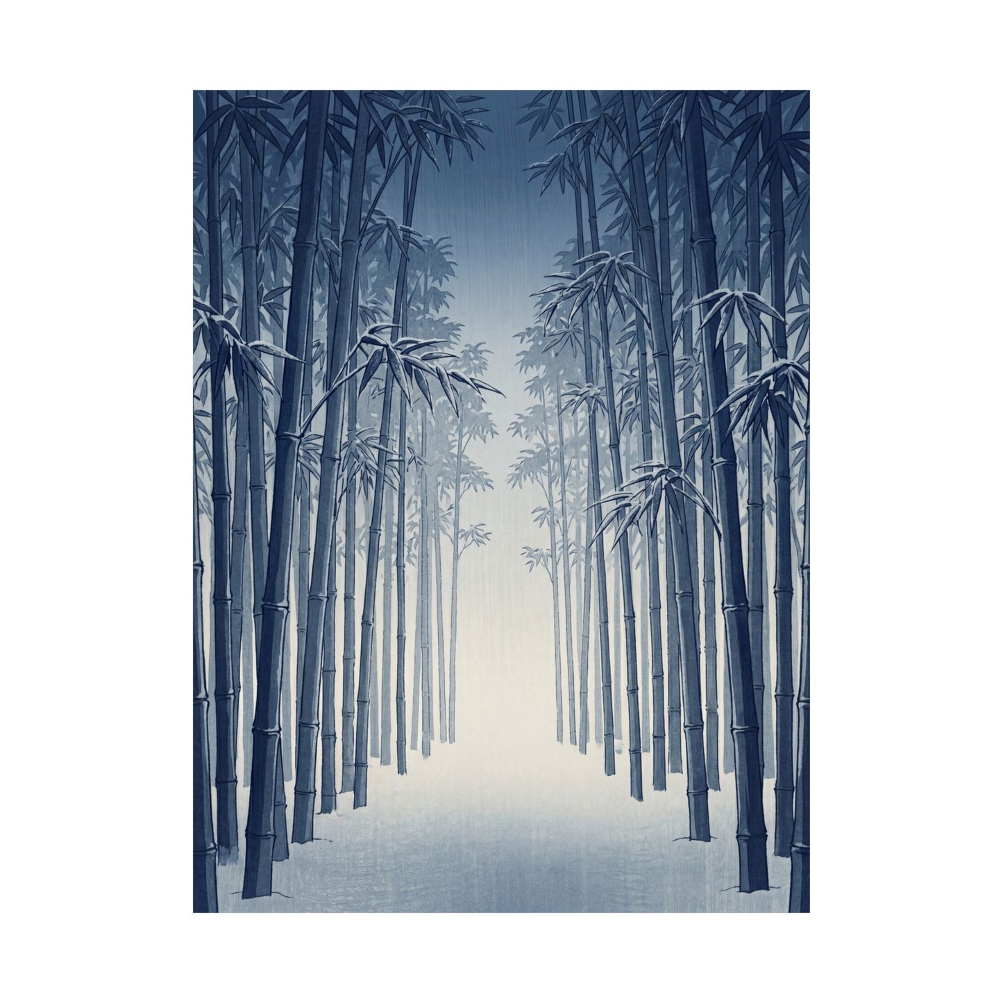 Seijaku Bamboo Grove Wall Art Print - Zen Ukiyo E Inspired