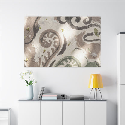 Dappled Ink Brushstroke Canvas Art - Japandi Ma