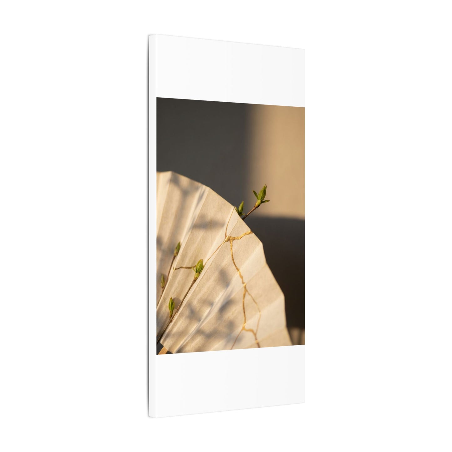 Paper Fold Gold Vein Canvas Art | Healing Kintsugi Art