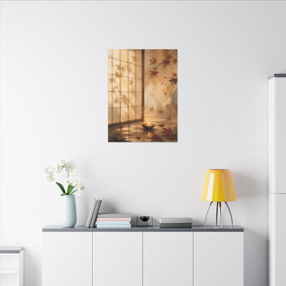 Candlelight Shoji Screen Canvas Art - Japandi Ma