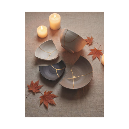 Candlelight Broken Pottery Canvas Art - Japandi Ma