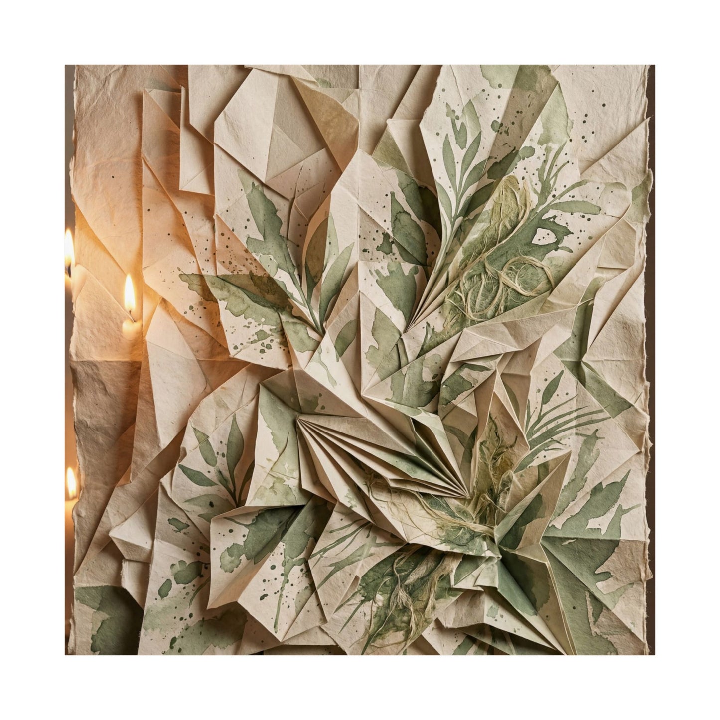 Cozy Paper Fold Wall Art Print - Texture Japandi