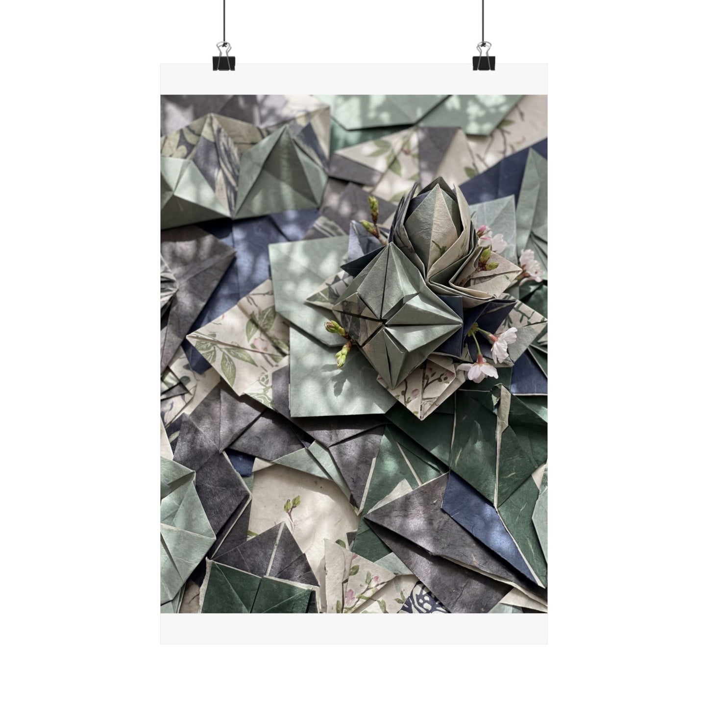 Cozy Paper Fold Wall Art Print - Japanese Pattern Japandi Art Print