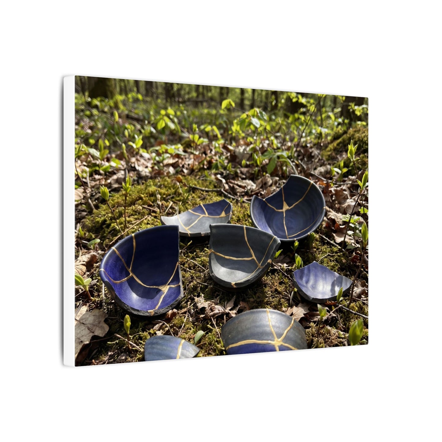 Philosophical Broken Pottery Canvas Art - Broken Beauty Kintsugi