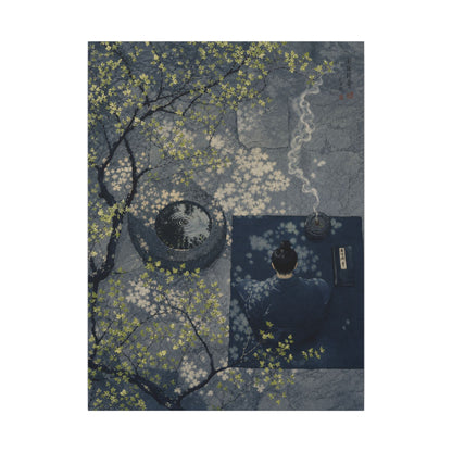 Spring Incense Smoke Ukiyo E Inspired Canvas Art | Tranquil Decor