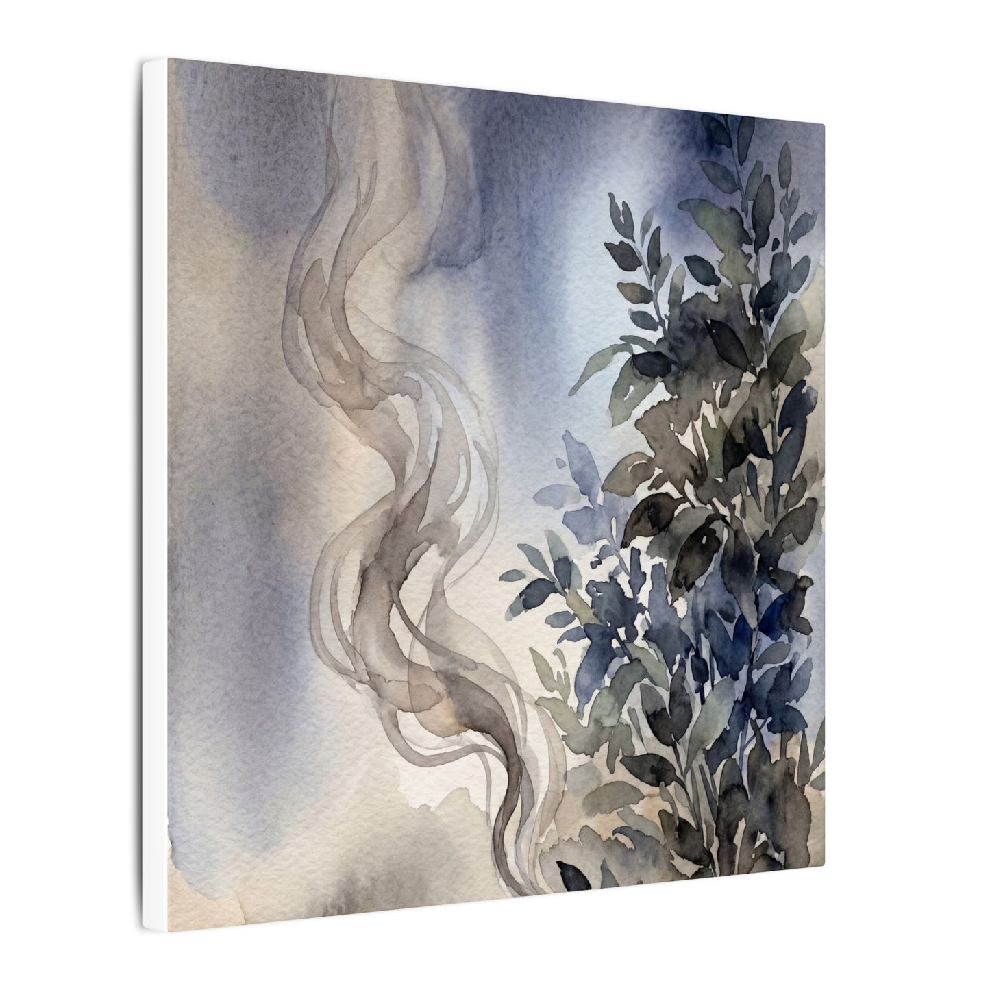 Incense Smoke Summer Canvas Art | Japandi Cozy Design