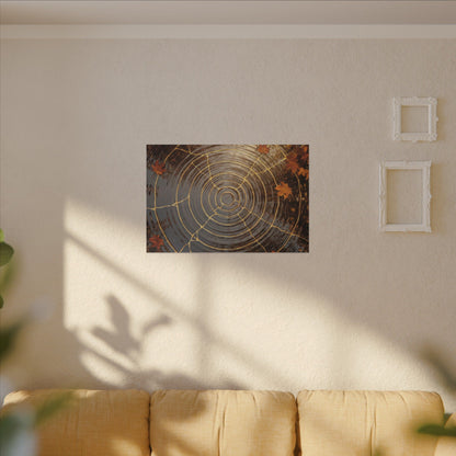 Artful Water Ripple Canvas Art - Gold Vein Kintsugi