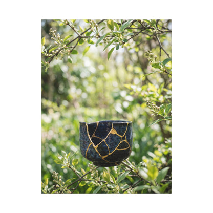 Kintsugi Broken Pottery in Dappled | Broken Beauty Canvas Art