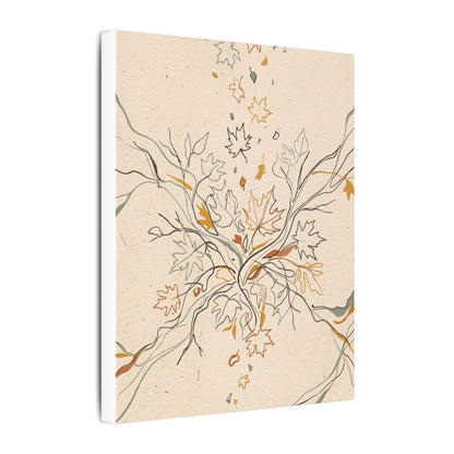 Warm Shadow Play Canvas Art - Minimal Line Japandi