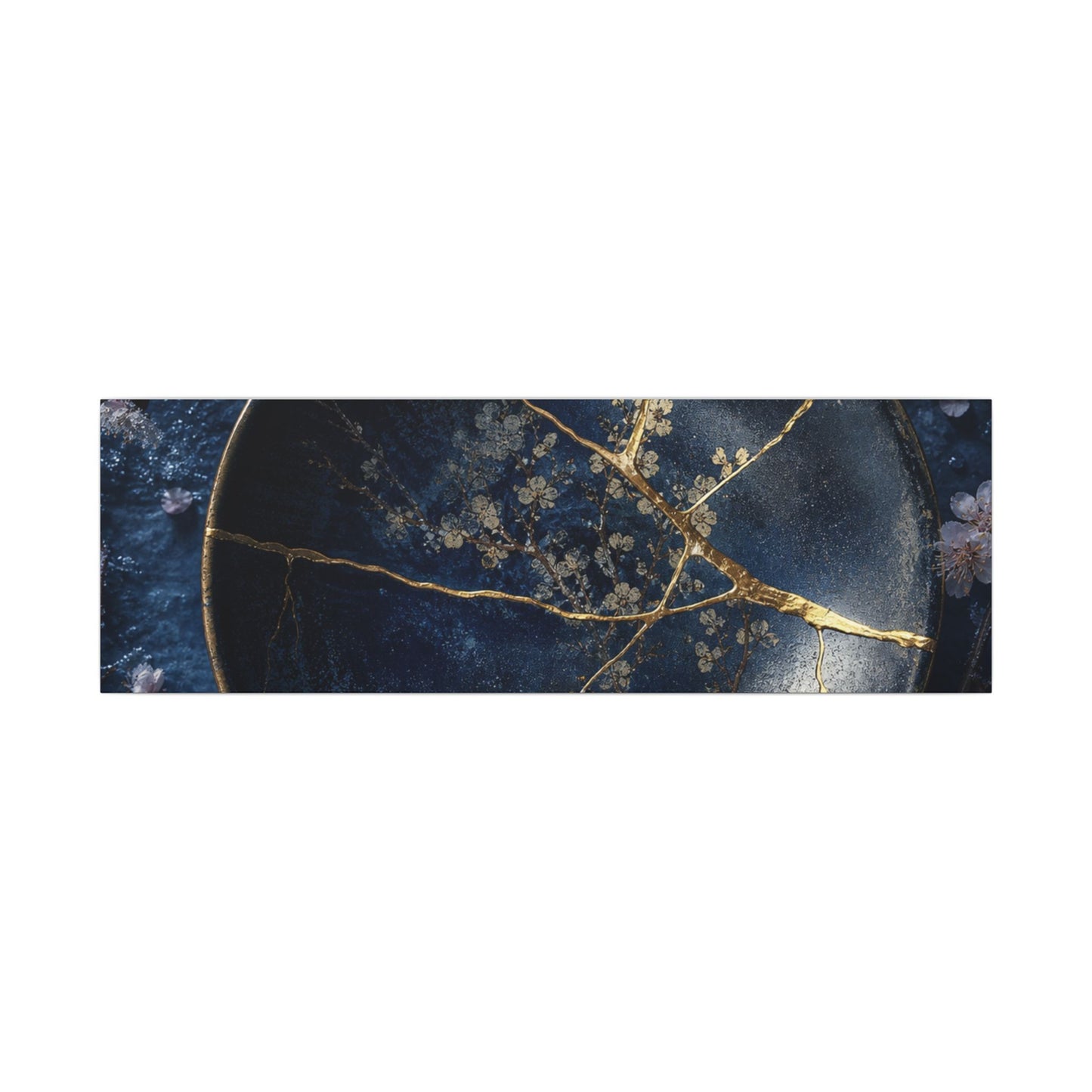 Cherry Blossom Winter Canvas Art | Kintsugi Philosophical Design