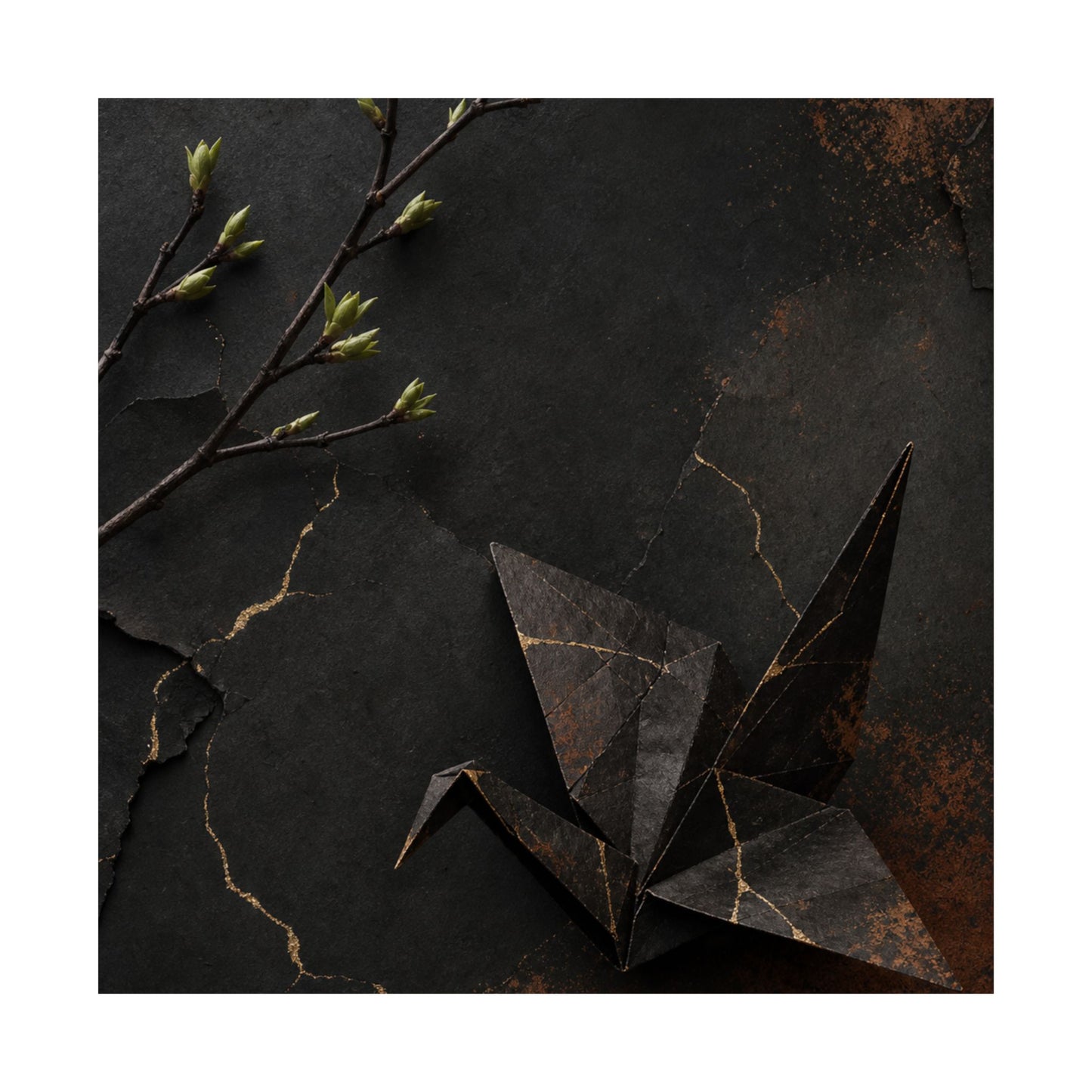 Paper Fold Broken Beauty Wall Art Print | Artful Kintsugi Art