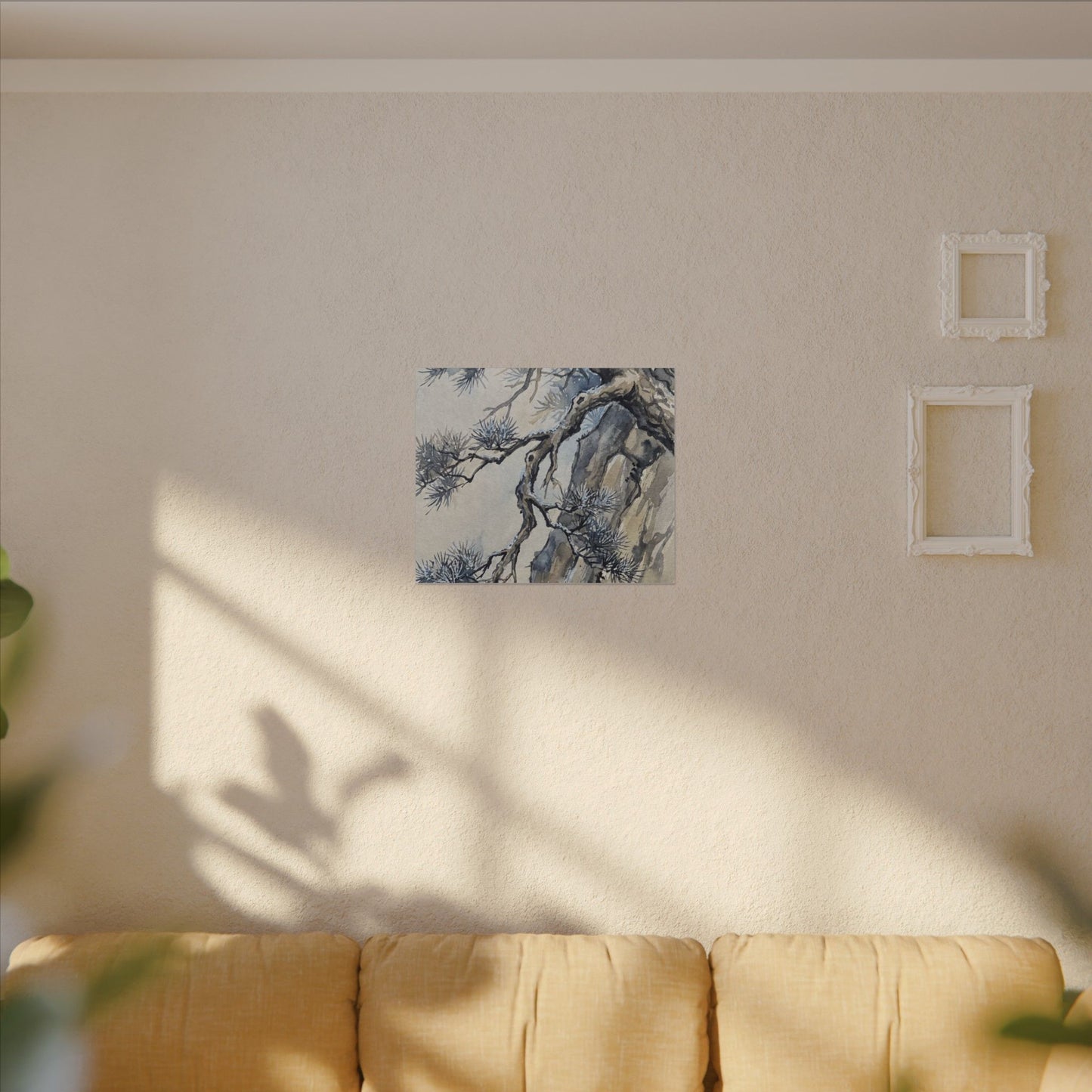 Moonlight Pine Tree Canvas Art - Japandi Seijaku