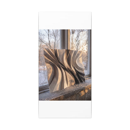 Mono No Aware Paper Fold Canvas Art - Japandi Minimal Line