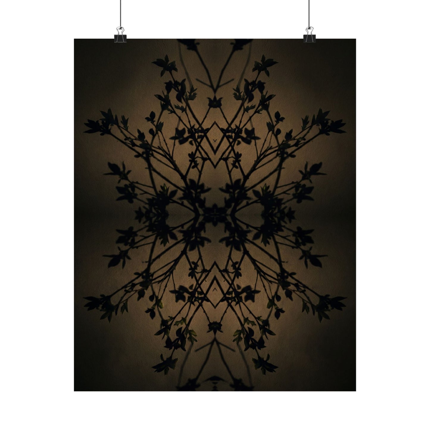 Shadow Play Wall Art Print | Spring Dark Japandi Shadow Zen Art