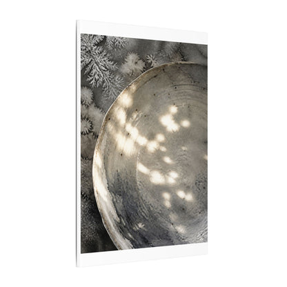 Ceramic Bowl Watercolor Canvas Art | Warm Japandi Art