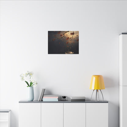 Moonlit Garden Gold Repair Canvas Art | Beautiful Kintsugi Art