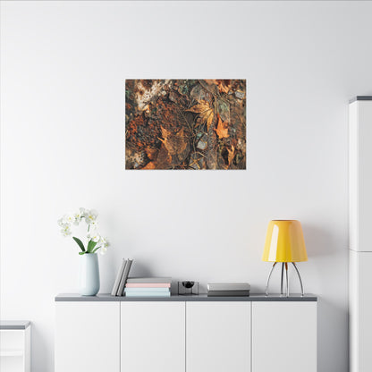 Rust Patina Canvas Art | Autumn Japandi Texture Art