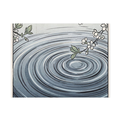 Calm Water Ripple Canvas Art - Ukiyo E Inspired Zen Art Print