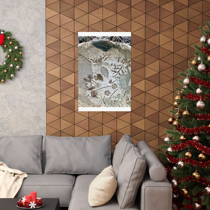 Winter Ceramic Bowl Japanese Pattern Wall Art Print | Earthy Decor