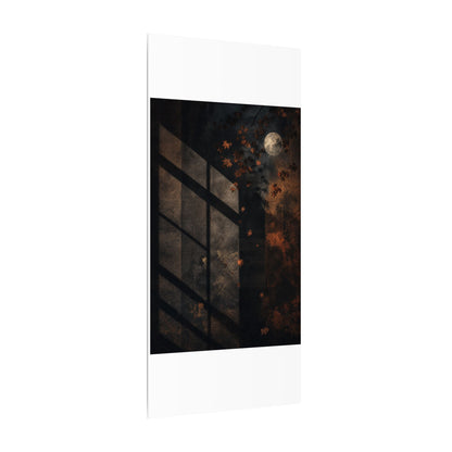 Sophisticated Shadow Play Canvas Art - Dark Texture Dark Japandi