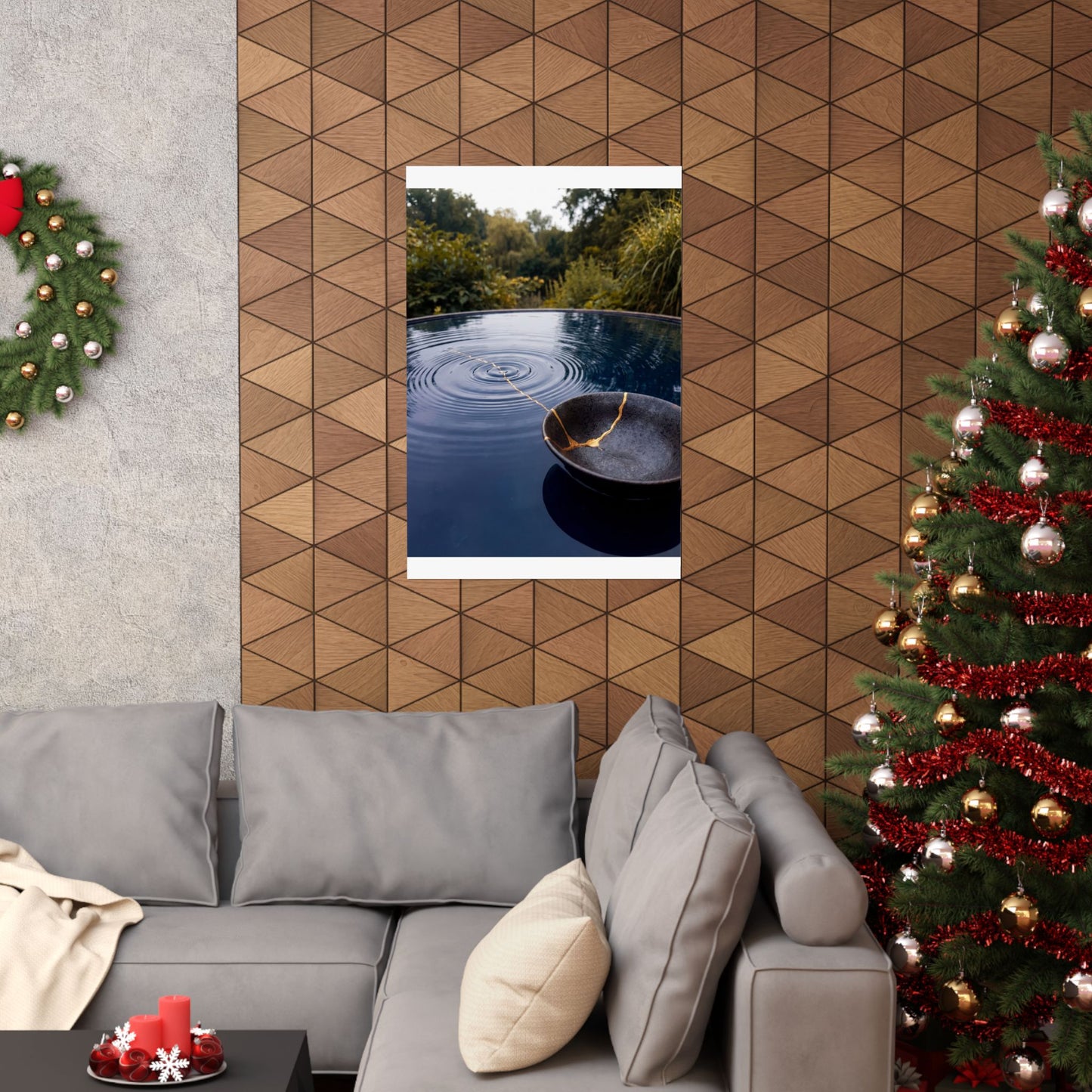 Shibui Water Ripple Wall Art Print - Kintsugi Broken Beauty