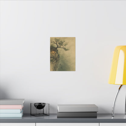 Spring Pine Tree Minimal Line Canvas Art | Earthy Decor
